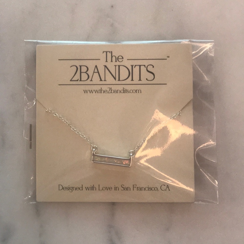 The 2Bandits Athens Opal Bar Necklace NWT